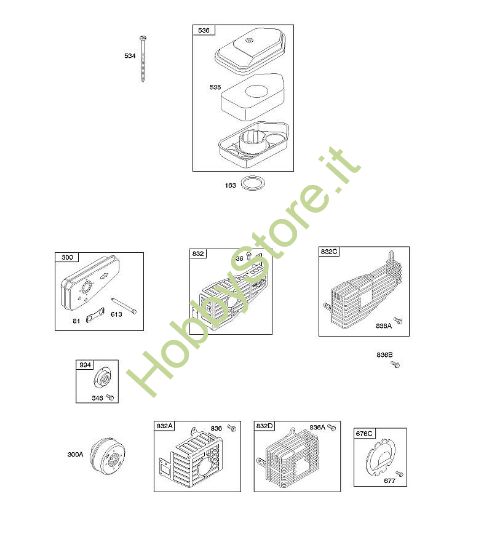 A - Depuratore aria, sistema di scarico B&S - 10 €¦ 10T502-1111-B1 brand Stihl